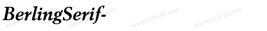BerlingSerif字体转换