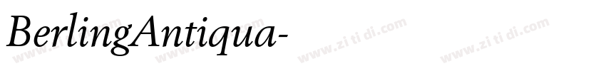 BerlingAntiqua字体转换