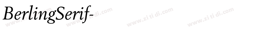 BerlingSerif字体转换