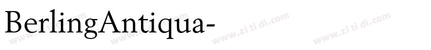 BerlingAntiqua字体转换