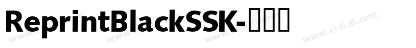 ReprintBlackSSK字体转换