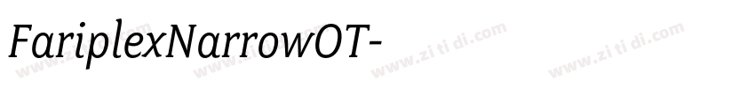 FariplexNarrowOT字体转换