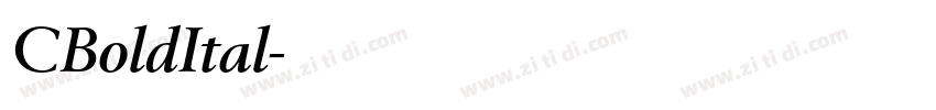 CBoldItal字体转换