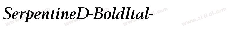 SerpentineD-BoldItal字体转换