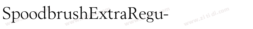 SpoodbrushExtraRegu字体转换