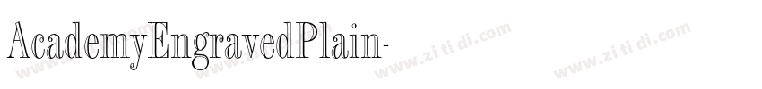 AcademyEngravedPlain字体转换