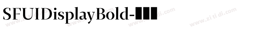 SFUIDisplayBold字体转换
