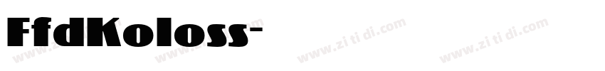 FfdKoloss字体转换