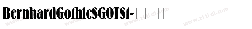 BernhardGothicSGOTSt字体转换