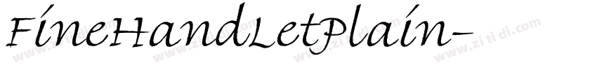 FineHandLetPlain字体转换