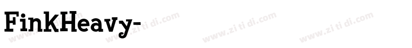 FinkHeavy字体转换