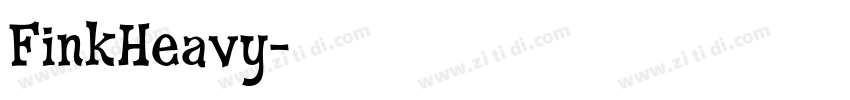 FinkHeavy字体转换