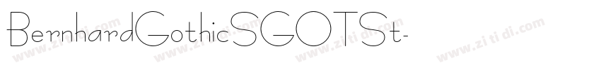 BernhardGothicSGOTSt字体转换