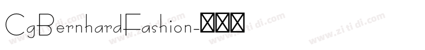 CgBernhardFashion字体转换