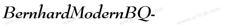 BernhardModernBQ字体转换