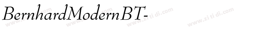 BernhardModernBT字体转换