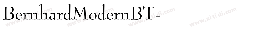 BernhardModernBT字体转换