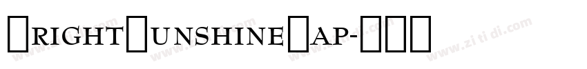 BrightSunshineCap字体转换 BrightSunshineCap字体转换