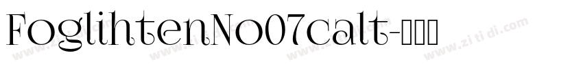 FoglihtenNo07calt字体转换