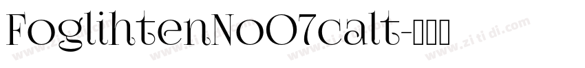 FoglihtenNoO7calt字体转换