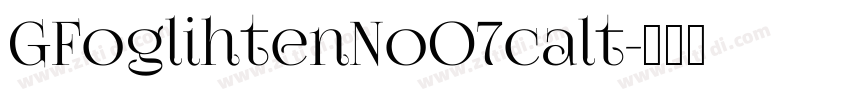 GFoglihtenNoO7calt字体转换