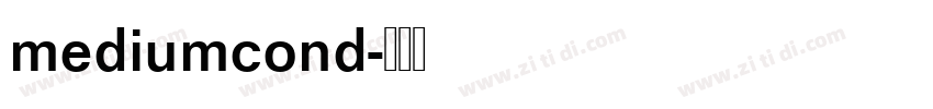 mediumcond字体转换