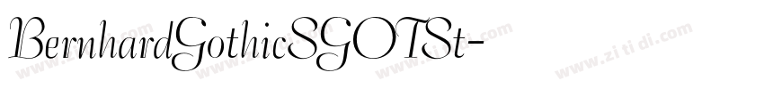 BernhardGothicSGOTSt字体转换