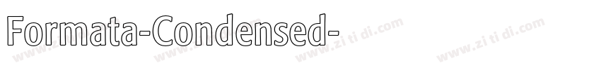 Formata-Condensed字体转换