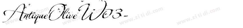 AntiqueOliveW03字体转换