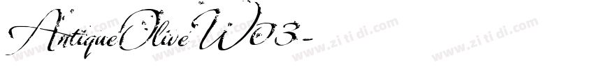 AntiqueOliveW03字体转换