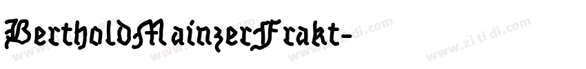 BertholdMainzerFrakt字体转换