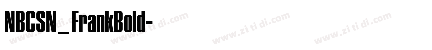 NBCSN_FrankBold字体转换