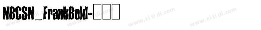 NBCSN_FrankBold字体转换