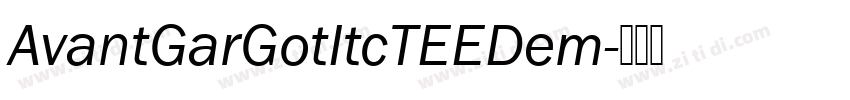 AvantGarGotItcTEEDem字体转换