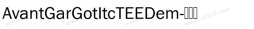 AvantGarGotItcTEEDem字体转换