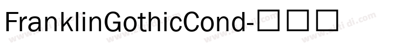FranklinGothicCond字体转换