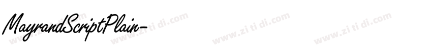 MayrandScriptPlain字体转换