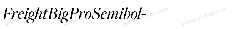 FreightBigProSemibol字体转换
