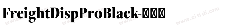 FreightDispProBlack字体转换