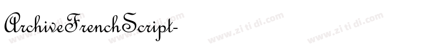 ArchiveFrenchScript字体转换