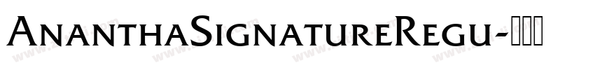 AnanthaSignatureRegu字体转换