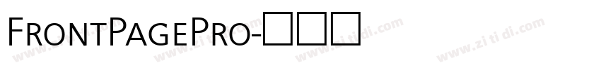 FrontPagePro字体转换