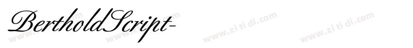 BertholdScript字体转换