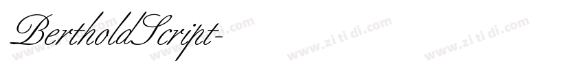 BertholdScript字体转换