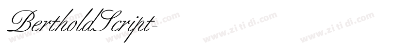 BertholdScript字体转换