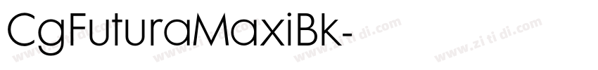 CgFuturaMaxiBk字体转换