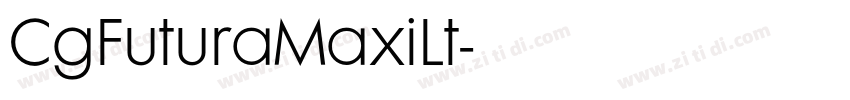 CgFuturaMaxiLt字体转换