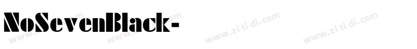 NoSevenBlack字体转换