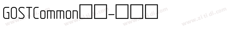 GOSTCommon字体字体转换
