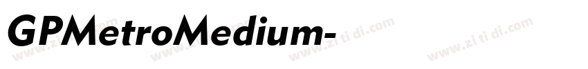 GPMetroMedium字体转换